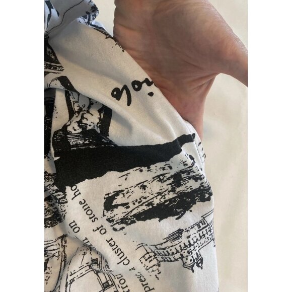 Vtg Sam Beach Michelangelo Hammer Baggy Pants Adjustable One Size Black White - Picture 13 of 16